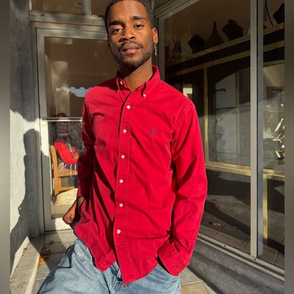 Ralph Lauren Blue Label Other - Ralph Lauren Blue Label Red Classic Fit Oxford Button Down Shirt Sz S